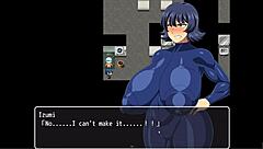 Asian babe Izumi's handjob skills take center stage in this sci-fi hentai game