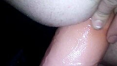 Huge Dildo Penetrates Tight Anal Hole Deeply