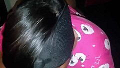 Sloppy bedtime blowjob on big black cock.