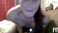 Russian mom strips and masturbates on webcam