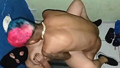 the cuckold calls a young guy with big cock to fuck his latina wife's shaved pussy.