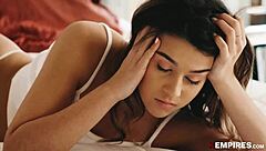 Kylie rocket fingers her tits and ass before big cock cumshot