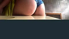 Blonde Girl Records Herself In The Bathroom Webcam Show