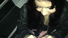 Hot brunette gets her throat fucked by stepbrother's huge cock in part 4