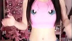 Korean beauty sensually dancing and whispering in erotic video
