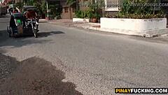 A mischievous Asian GF gives head to a newcomer