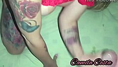 A man's friend visits his wife while he's away and fills her pussy with cum