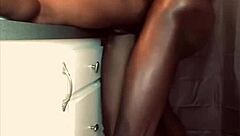 Rough BBC Fucking in the Bathroom Creampie