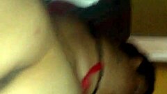 Lingerie-clad Asian bj queen worships Latino cock