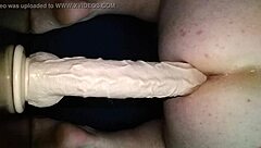 Big dildo used in gay toy play