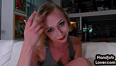 Hj Babe Wanks Boyfriend's Oiled Cock In Pov After Smelling Undies.