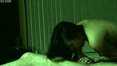 Hot asian girl sucks cock intensely