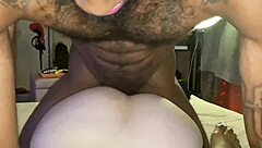 Nasty white slut lets black dude fuck her hard