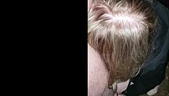 Strolling in public park with my slave on leash