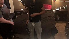 Thick white girl gets fucked by a random guy at the store and takes it doggystyle