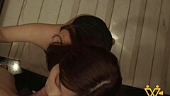 fucking horny asian in bathroom leads to orgasm!