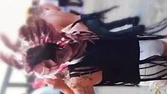 Latina Milf Bent Over Outdoors