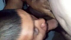 Submissive gay Latino receives two loads of cum on his face