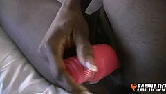 Black Gazelle Masturbates With Huge Pink Toy In Morning 😘