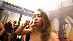 Fit girl gets pounded doggystyle in outdoor setting