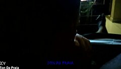 watching a reality show while getting a blowjob from a big black cock in the dark