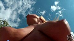 Jessica Moore Takes Sunbath and Sperm Lotion from Lauro Giotto