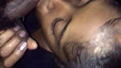 The black monster cock receives an intense blowjob