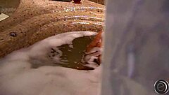 chefstewardess winnie masturbates in the bath, waiting for her captain to fuck her ass.