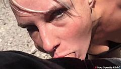 Sweaty Outdoor Blowjob In The Park With Cumshot