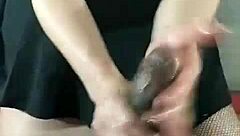 Sxydani with Big Tits Gives Wet Handjob on Huge Black Cock