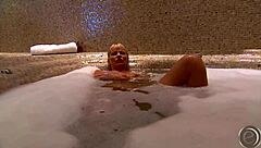 chefstewardess winnie masturbates in the bath, waiting for her captain to fuck her ass.