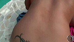 Jessica Moore Takes Sunbath and Sperm Lotion from Lauro Giotto