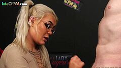 Cfnm babe sucks future chief's cock on job interview