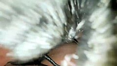 Wow, ebony tight pussy takes monster cock creampie!