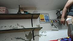 hidden camera spies on milf sister-in-law in thong