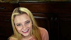 i'm the blonde stepteen sucking the big cock in this hardcore taboo scene