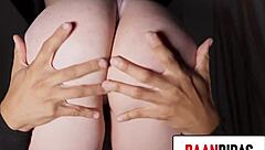 A latina babe from the street gets interviewed and ends up fucking with a monster cock