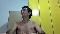 Fazendo Strip Tease Tirando Cueca Preta Sexy Aberta na Frente e Blusa Branca