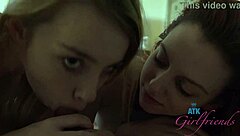 emma and alexa share cock with blowjobs and riding