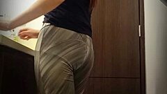 spying on milet, my girlfriend’s cute latina friend, in the bathroom.