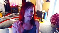 Aurora Willows demonstrates the importance of stretching for pain-free intimacy with emphasis on large labia and shaved redhead mommy