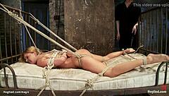 Huge tits bound slut, ready for whipping?