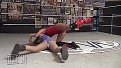 Tessa Battles Jasmin in Intense Wrestling Match