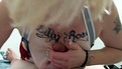 Sexy Blonde Milf Pawg Gives Blowjob and Rimjob with Titty Fuck