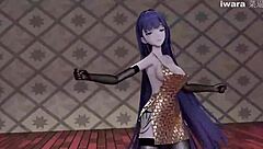 Raiden Mei in Stockings and Garter Belt, Spanking and Wiggling Teasingly?