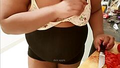 look at that big ass latina maid in the kitchen