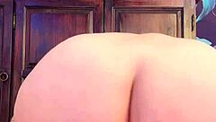 Horny Girl Boldly Rides Massive Red Dildo With Intense Pleasure.