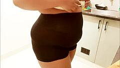 look at that big ass latina maid in the kitchen