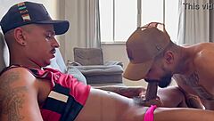 Boy catches us and joins for gay fun