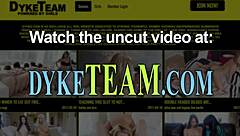 lezbo milf uses strapon to bang teen with big tits in group oral scene. High definition captures every detail.